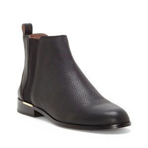 Louise et Cie Black Lo Teshy Chelsea Boot with cute Gold Name Plates 7 1/2 / 38